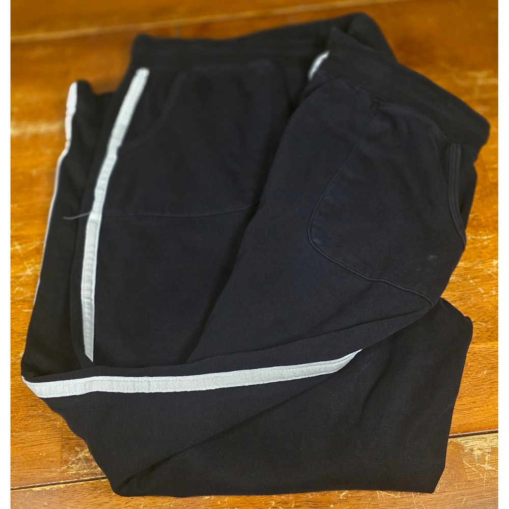 Silverwear Women Black Side Stripe Joggers Drawstring Athletic Pants 1X